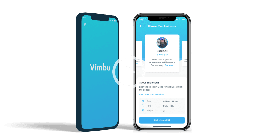 Design de l'App Vimbu pour les moniteurs